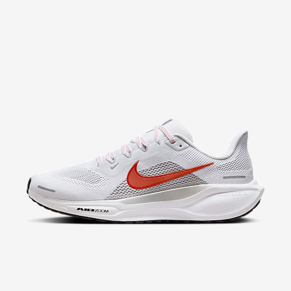 Nike red and white running shoes sales
